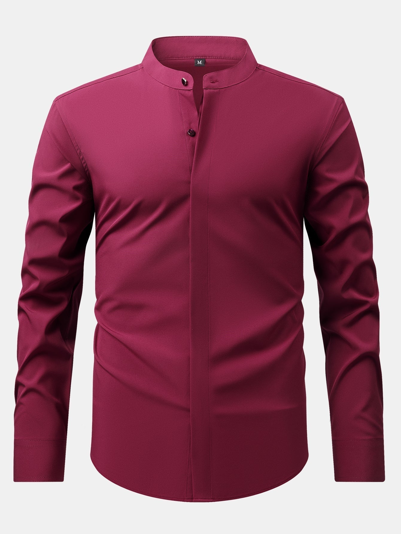 High Neck Shirt & Slim Fit Flared Leg Trousers