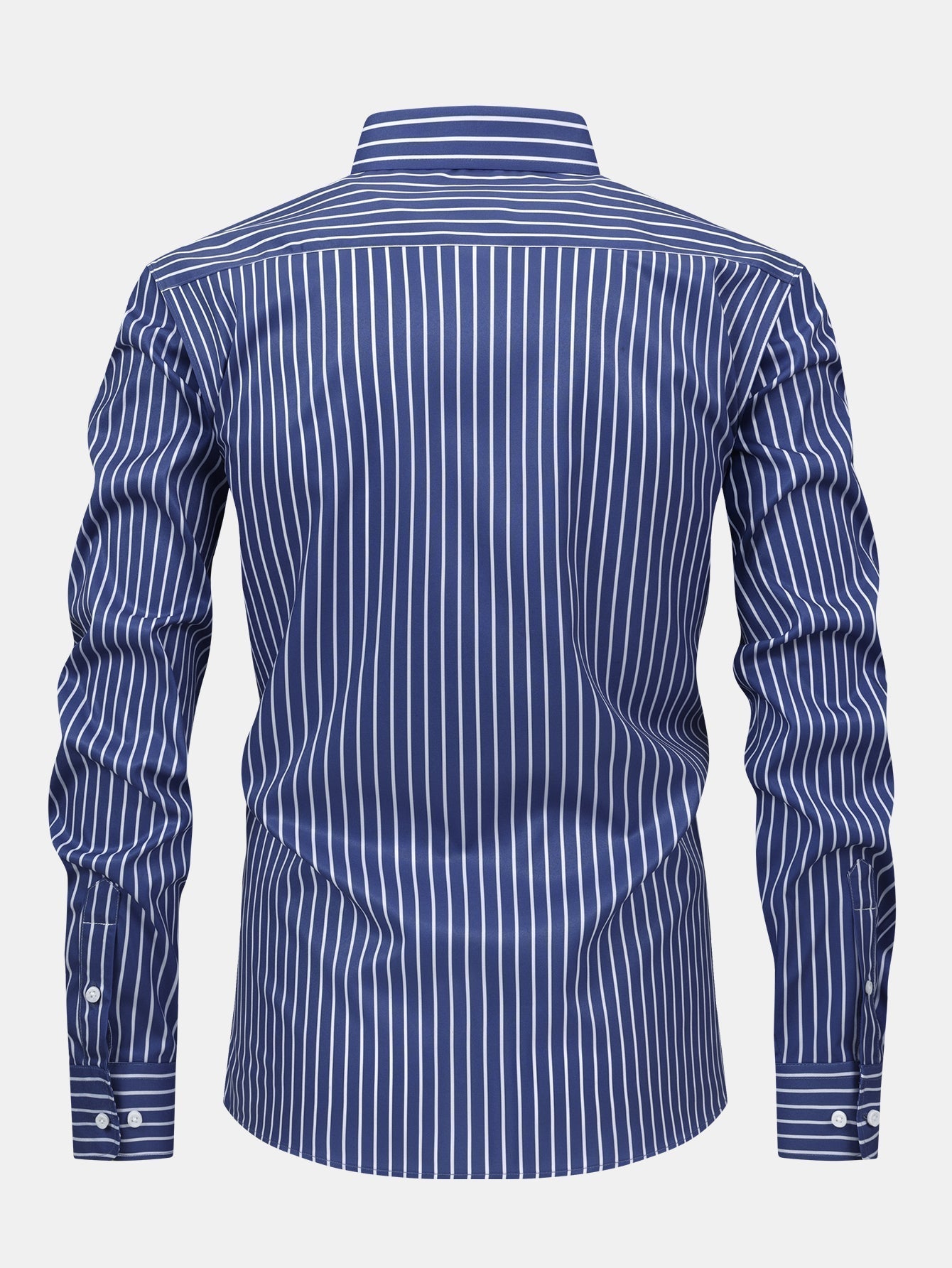 Button-Up Long Sleeve Striped Shirt