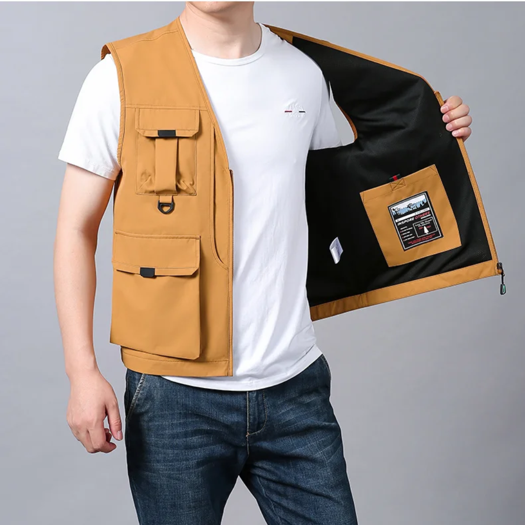 Breathable Cargo Vest with Multiple Pockets