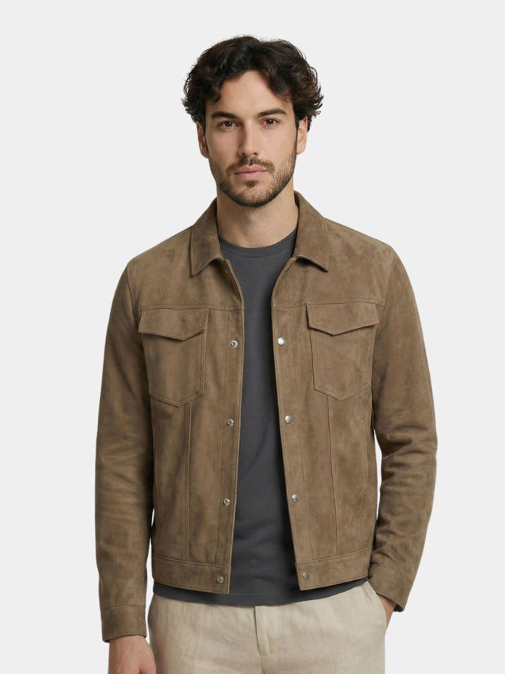 Montaracrest pilot leather jacket in black, featuring classic design with a front zipper and stylish collar detail.