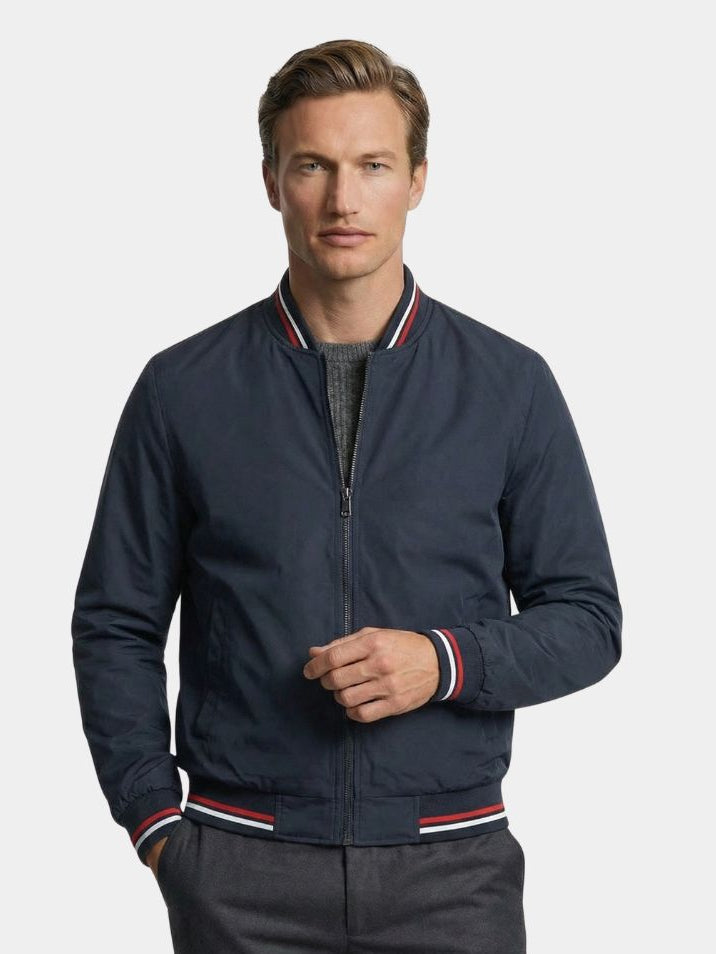 Montaracrest casual bomber jacket, lightweight jas with a stand-up collar, front zipper, and ribbed cuffs, in a versatile style.