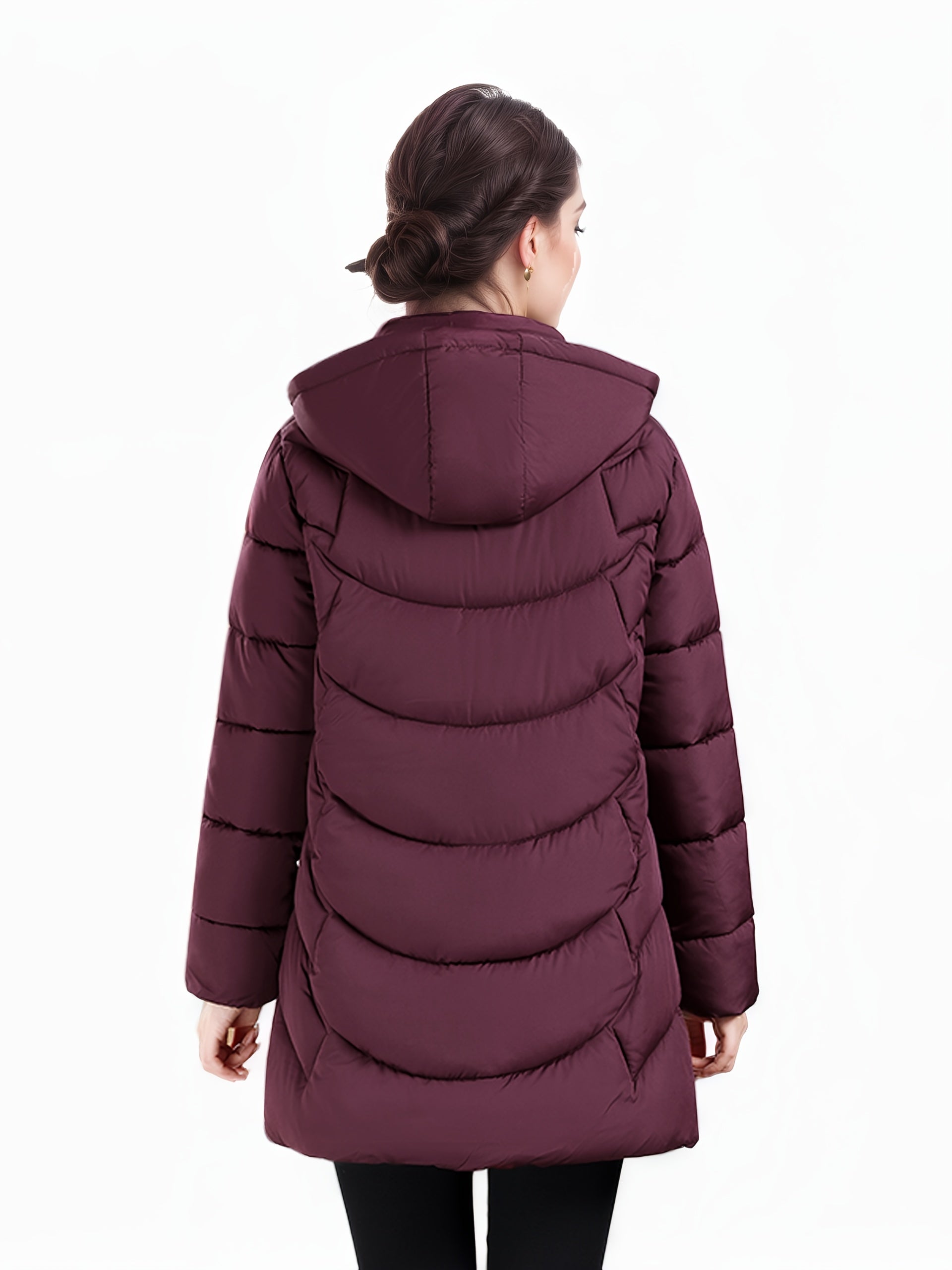 Olivia | Longline Hooded Puffer Coat
