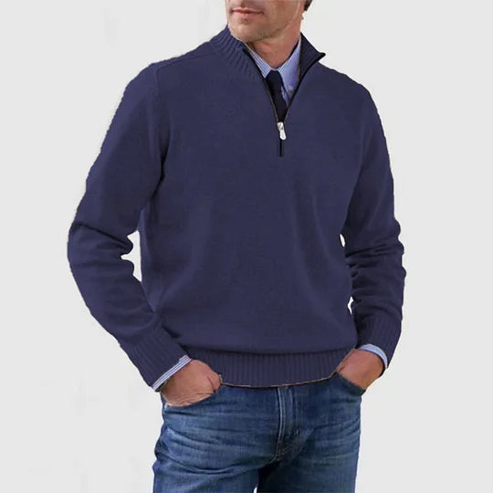 Elegant Men's Half-Zip Sweater