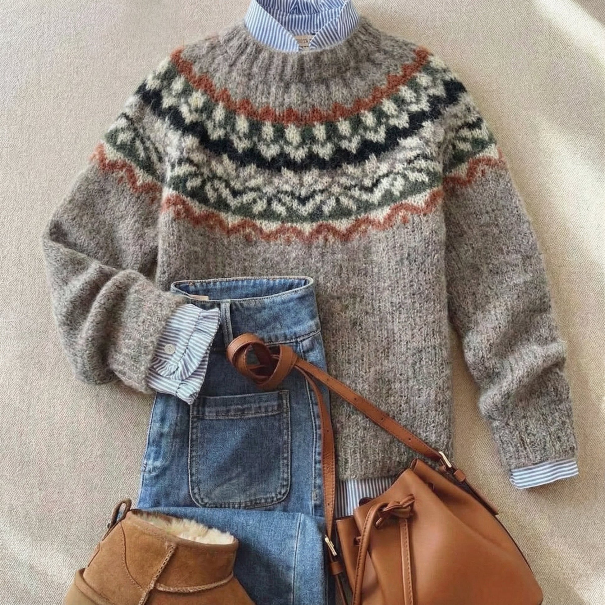 Eleanora | Maglione in Maglia Nordica - Montaracrest