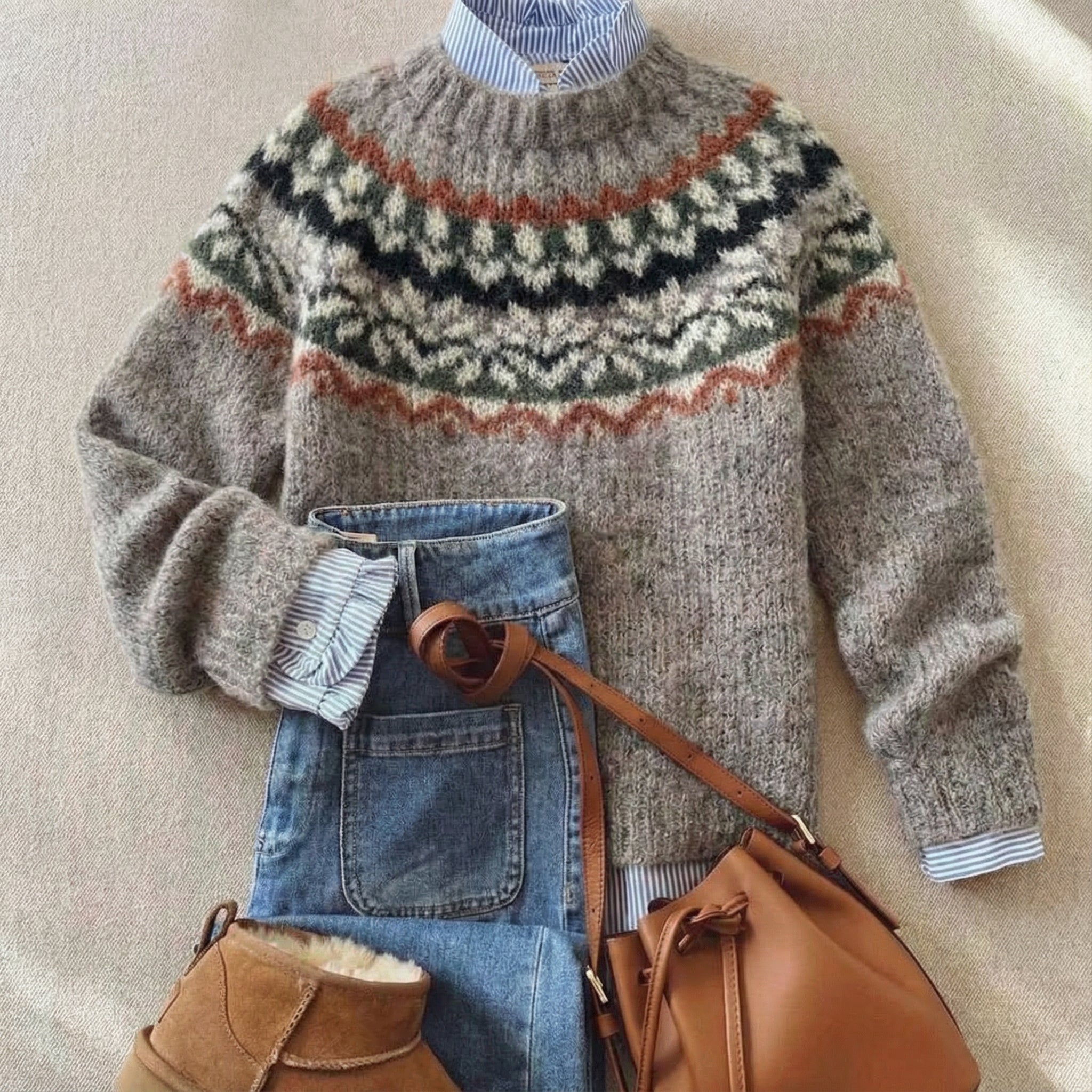 Eleanora | Maglione in Maglia Nordica - Montaracrest