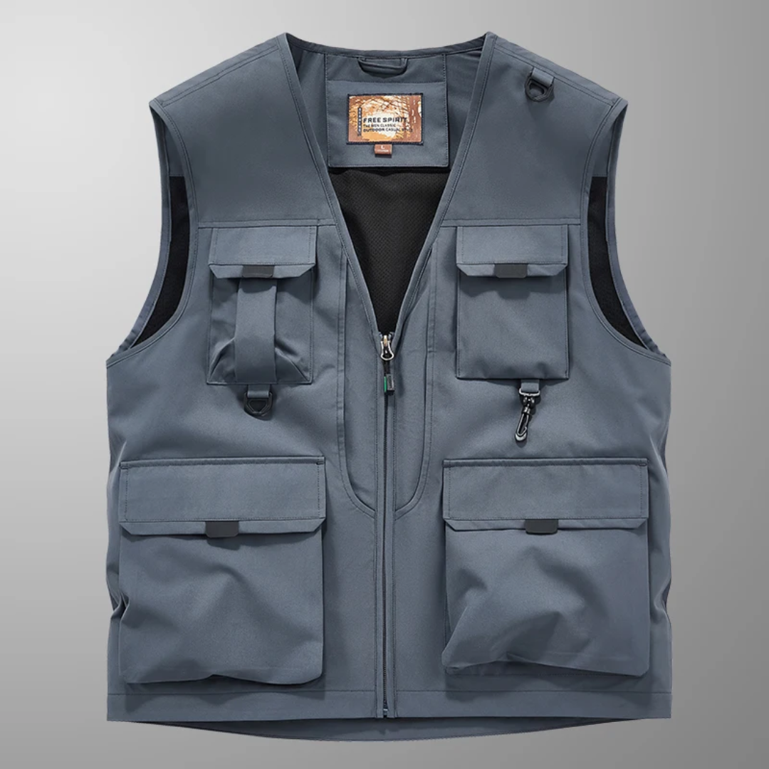 Versatile Multi-Pocket Breathable Cargo Vest - Montaracrest