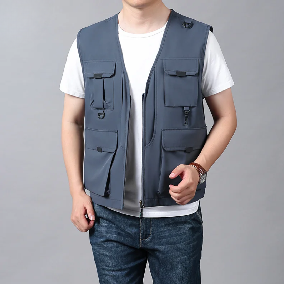 Versatile Multi-Pocket Breathable Cargo Vest - Montaracrest