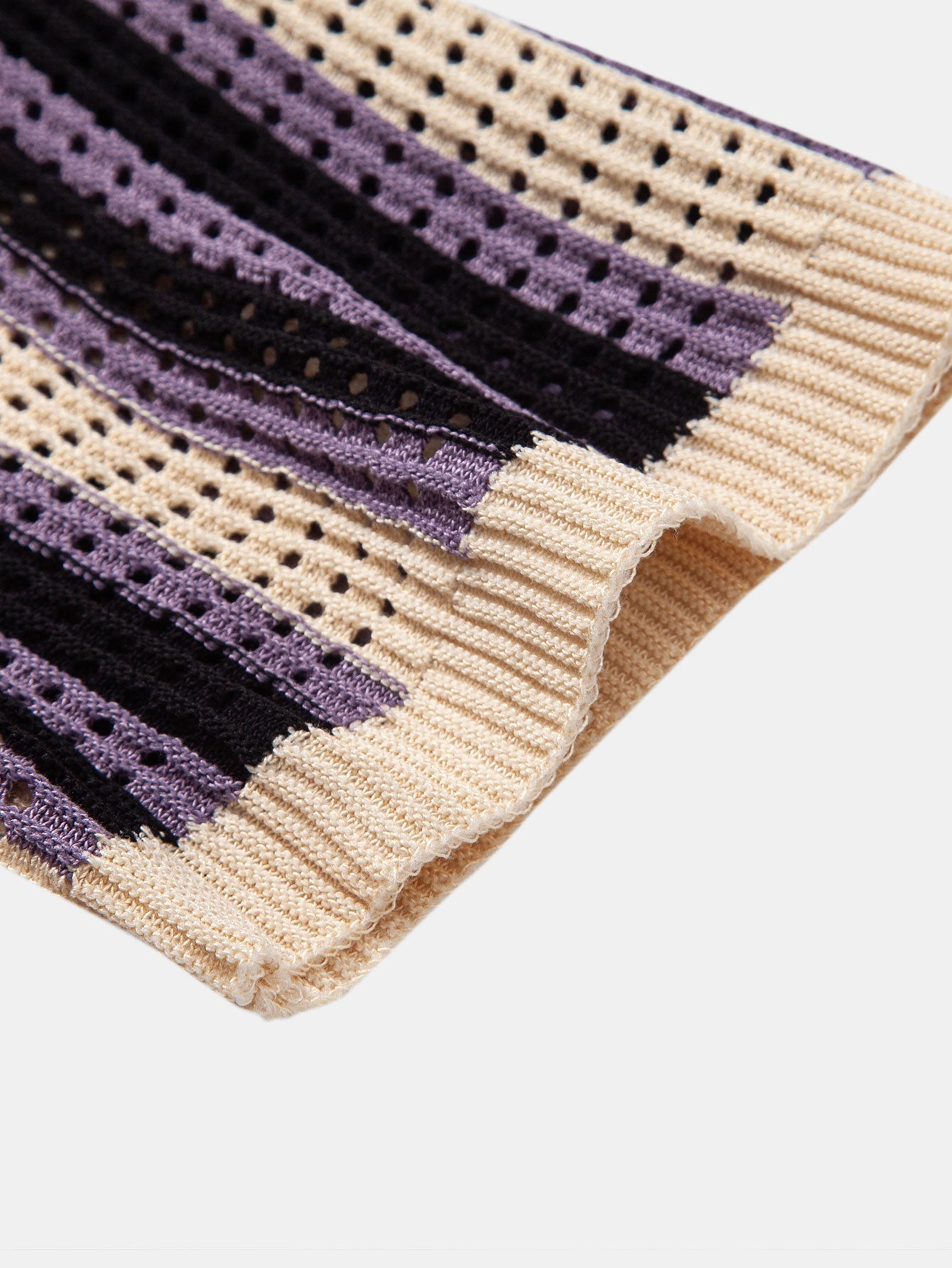 Striped Shirt with Crochet Eyelets and Straight-Leg Linen Pants - Montaracrest