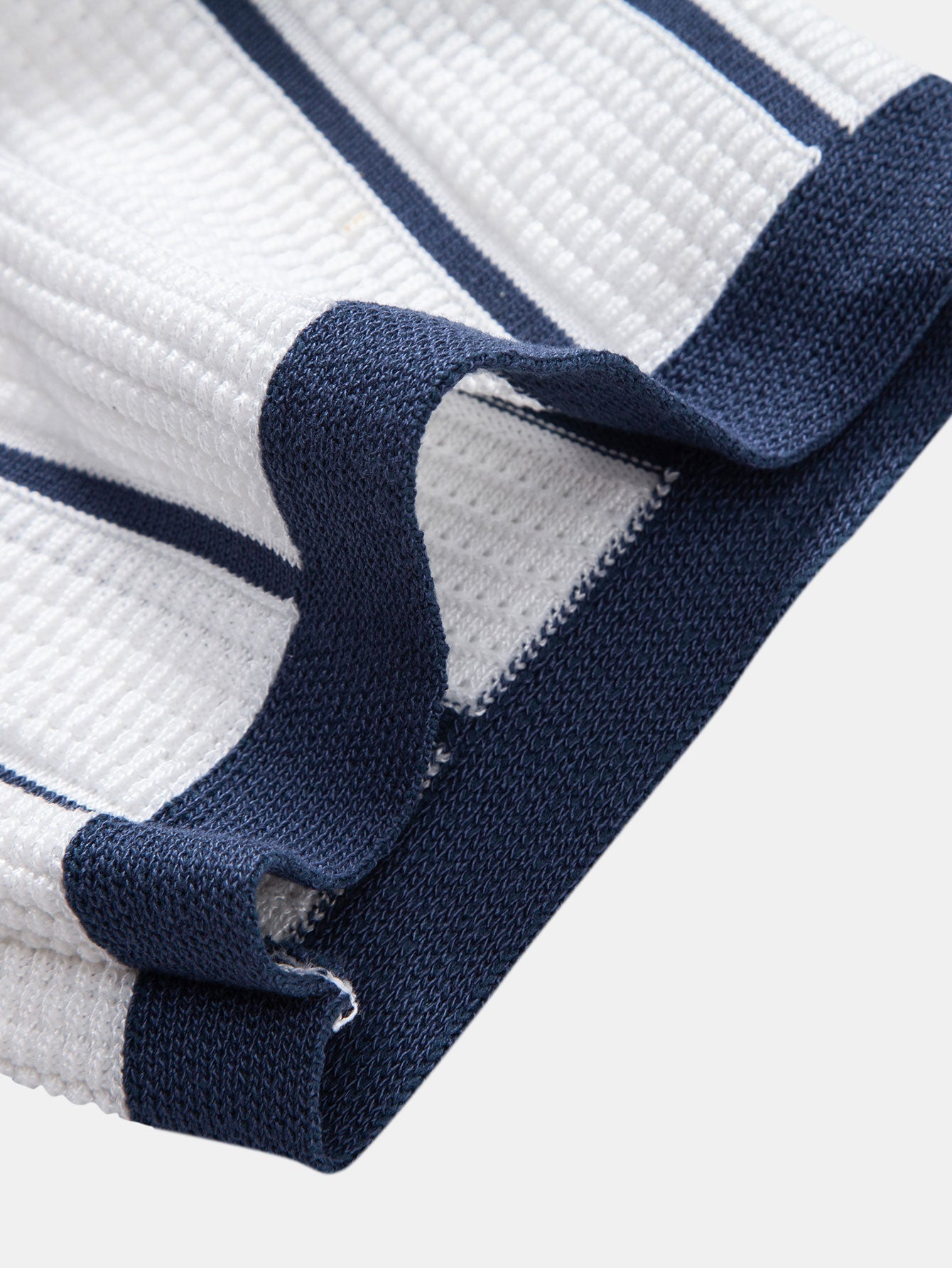 Button-Up Striped Knit Shirt