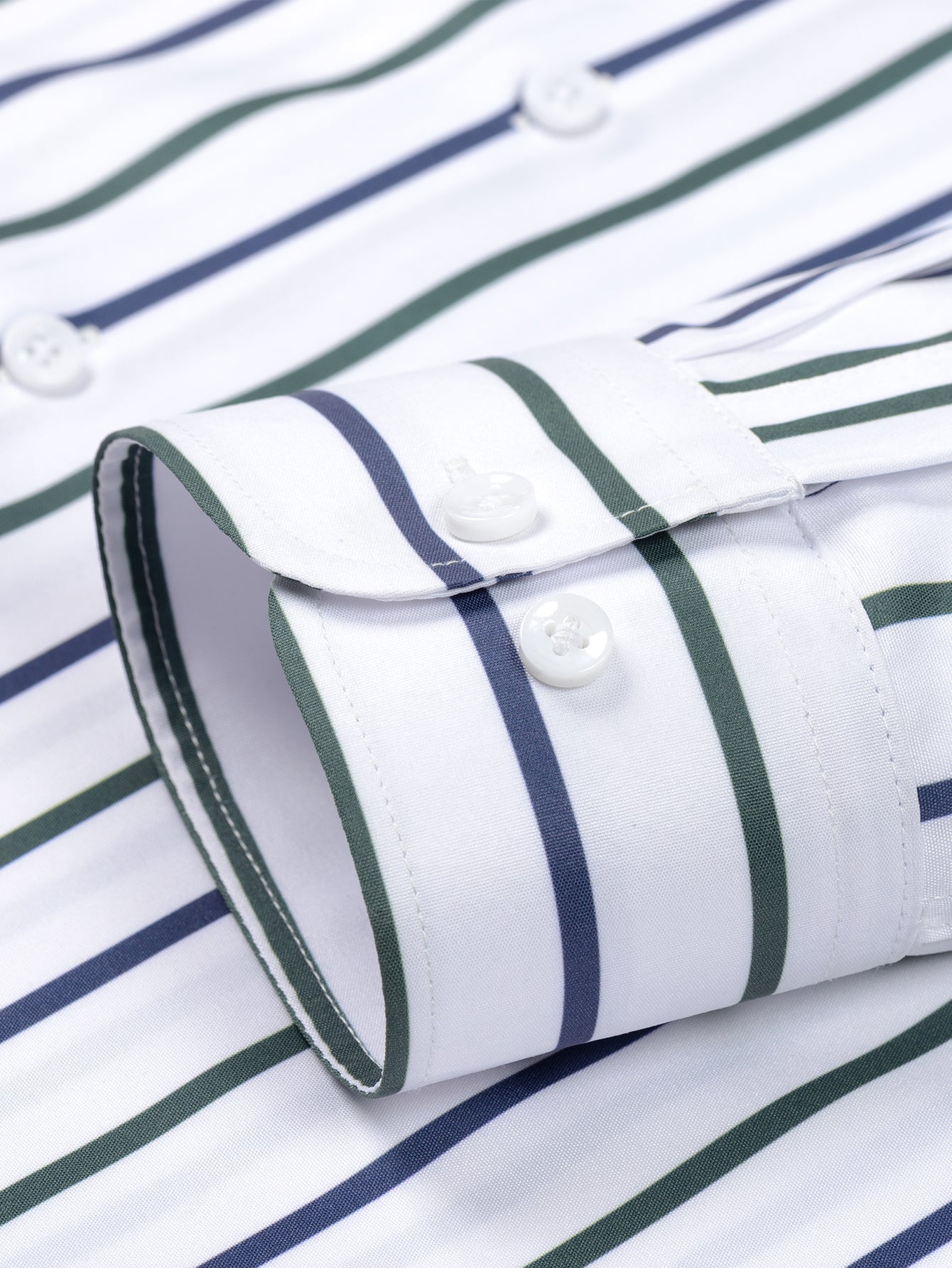 Striped Long Sleeve Button-Up Shirt with Slim Fit Flared Pants - Montaracrest