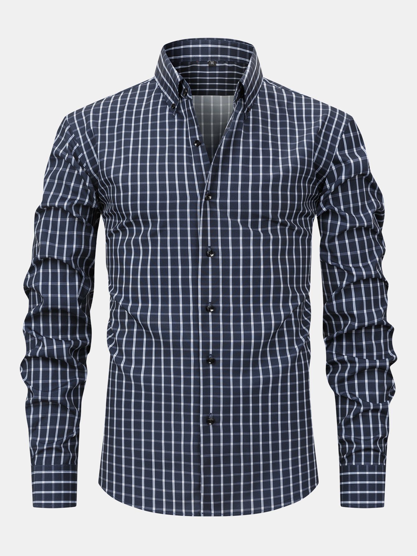 Checked Long Sleeve Shirt with Buttons & Slim Fit Narrow Leg Pants