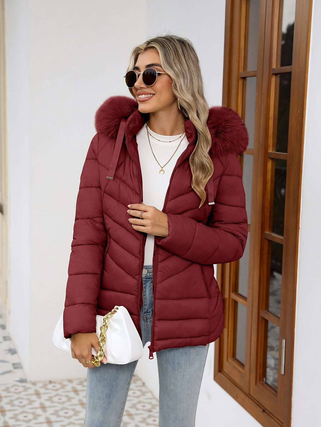 Ruby | Faux-Fur Hooded Quilted Puffer Jacket