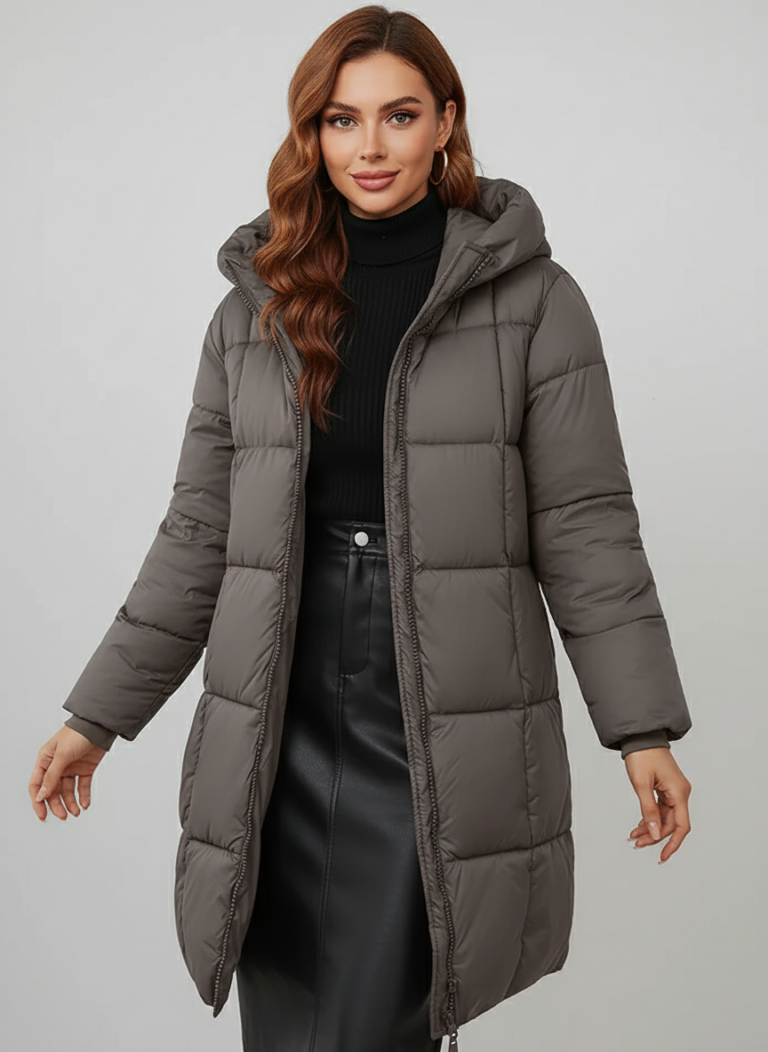 Holly | Longline Hooded Puffer Coat
