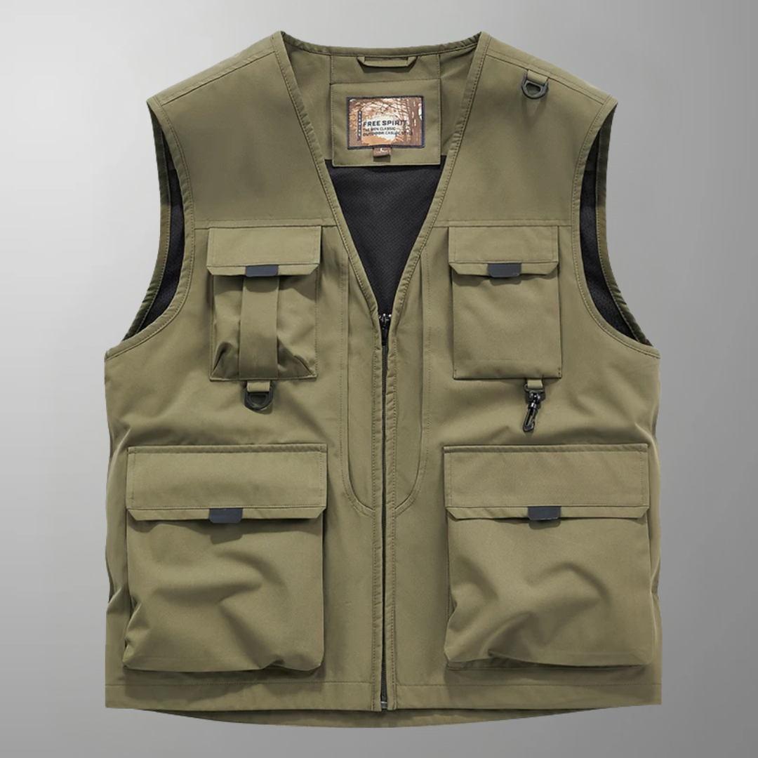 Versatile Multi-Pocket Breathable Cargo Vest - Montaracrest