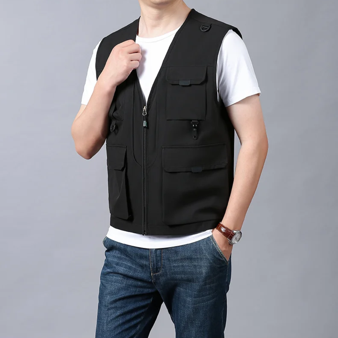 Versatile Multi-Pocket Breathable Cargo Vest - Montaracrest