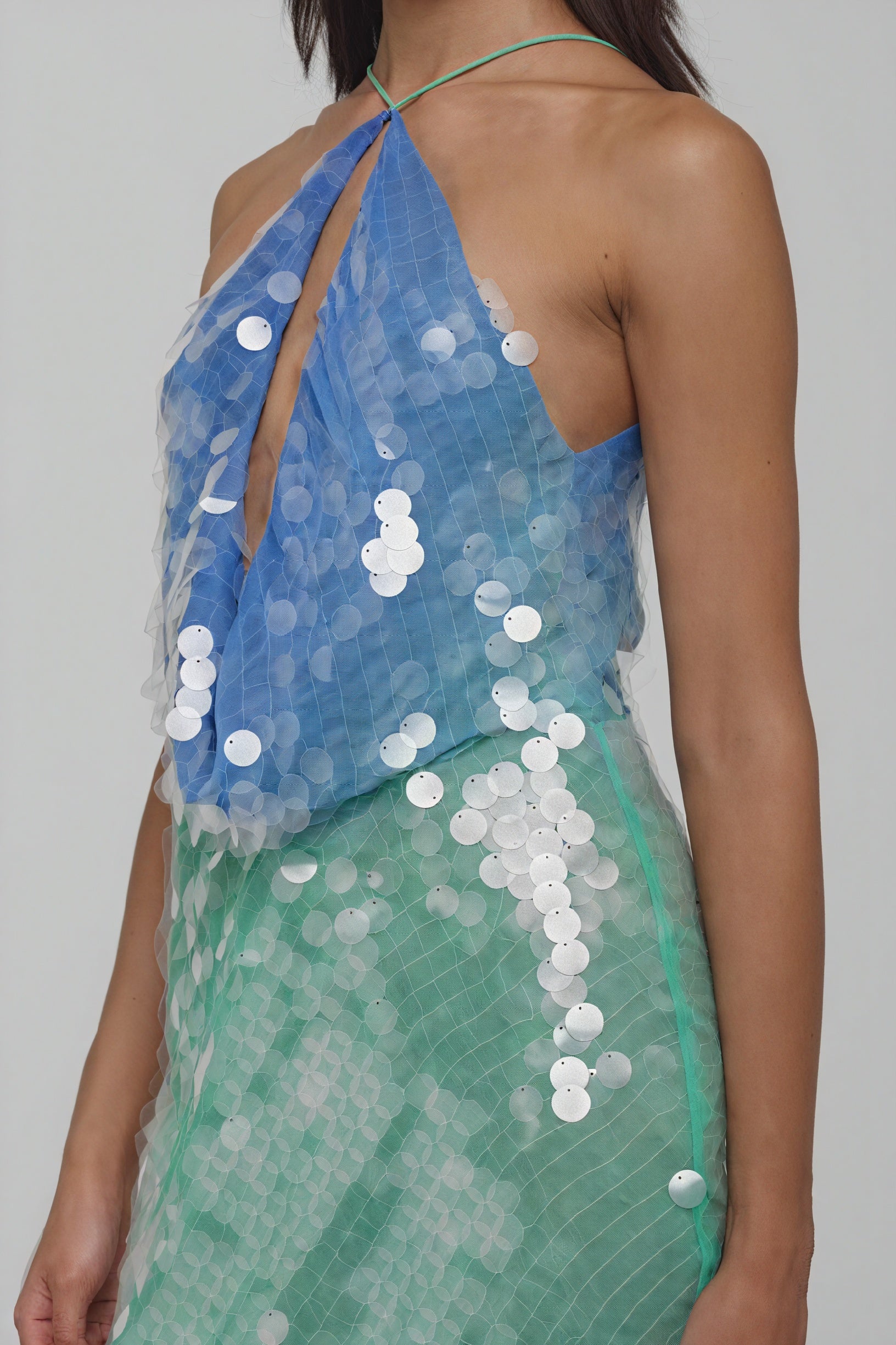 Mini Abito Halter con Paillettes - Montaracrest