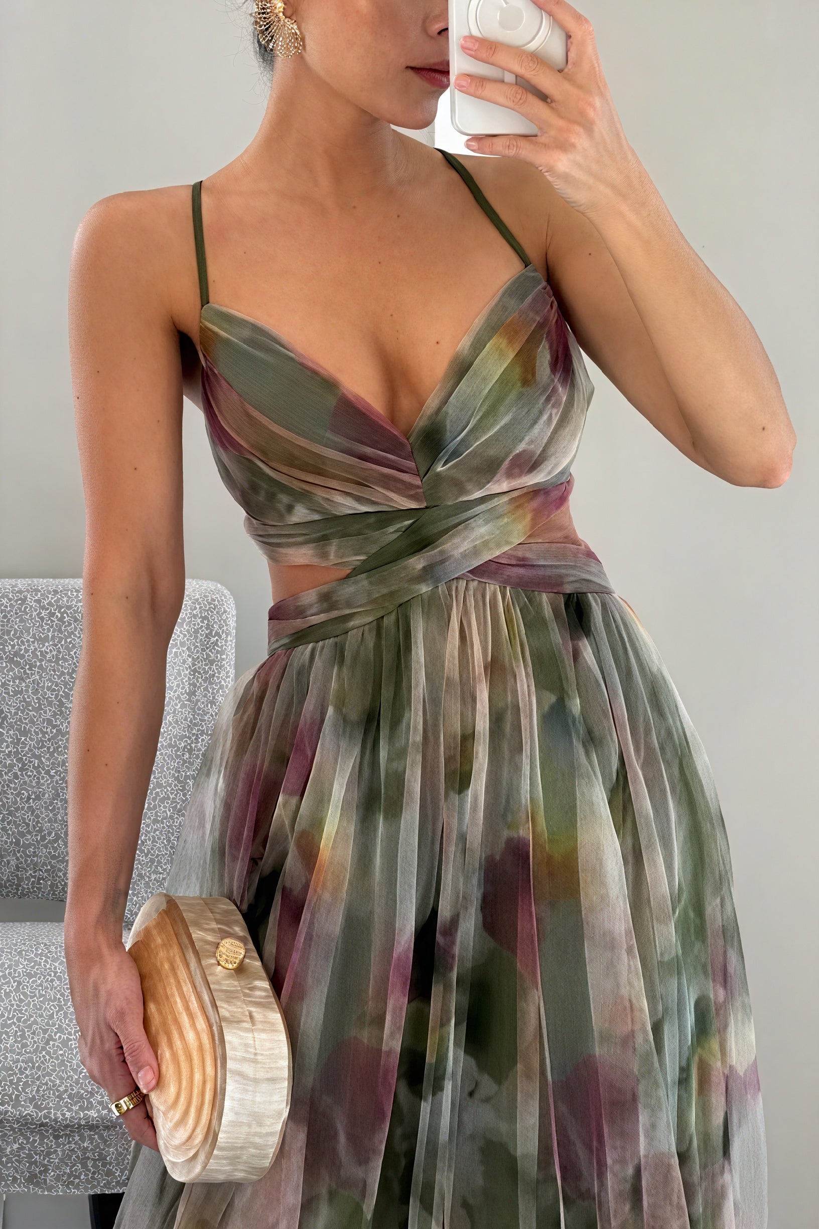 Celeste™ Abito Etereo by Montaracrest, featuring a luminous, flowing dress with delicate fabric and elegant design.