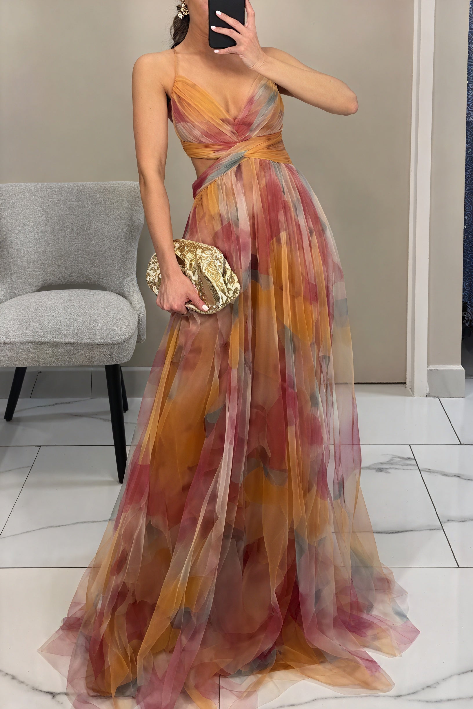 Elegant Celeste™ luminous dress by Montaracrest featuring flowing fabric and ethereal design, perfect for special occasions.