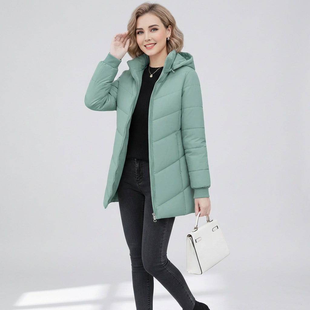 Ava | Minimal Hooded Puffer Jacket