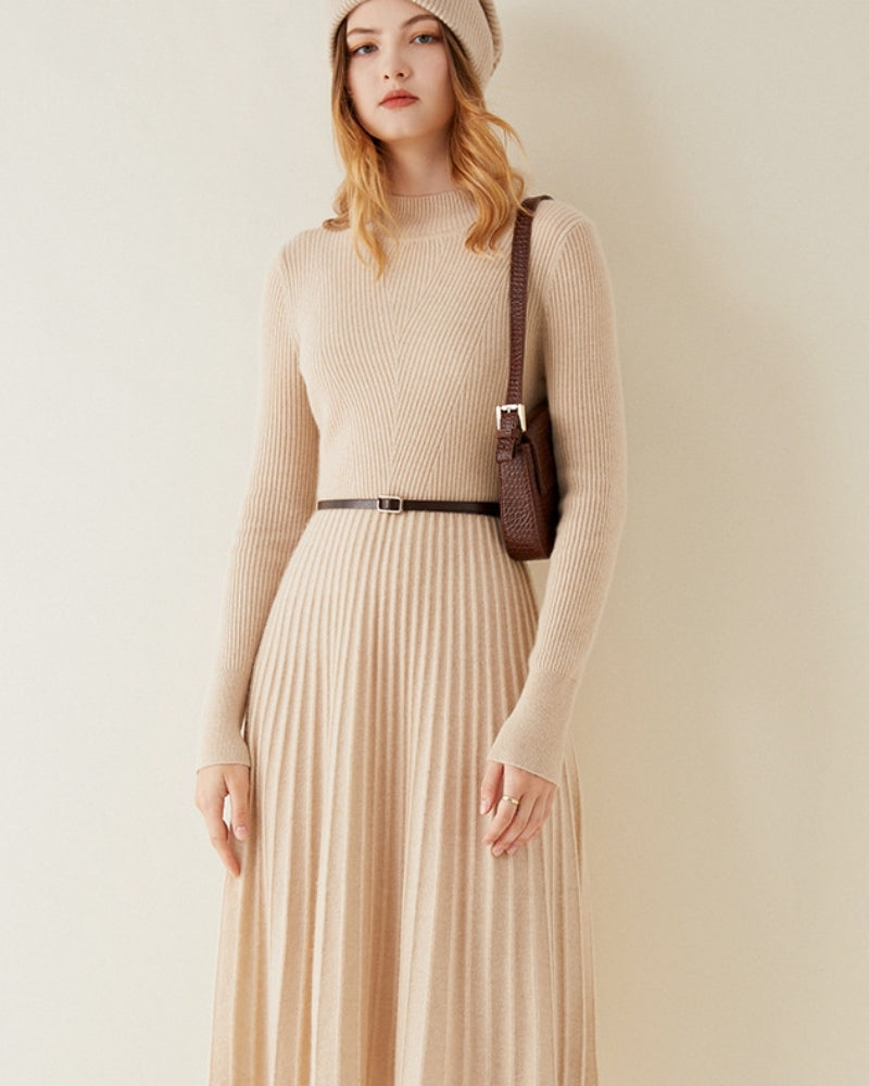 Flared Pure Cashmere Dress