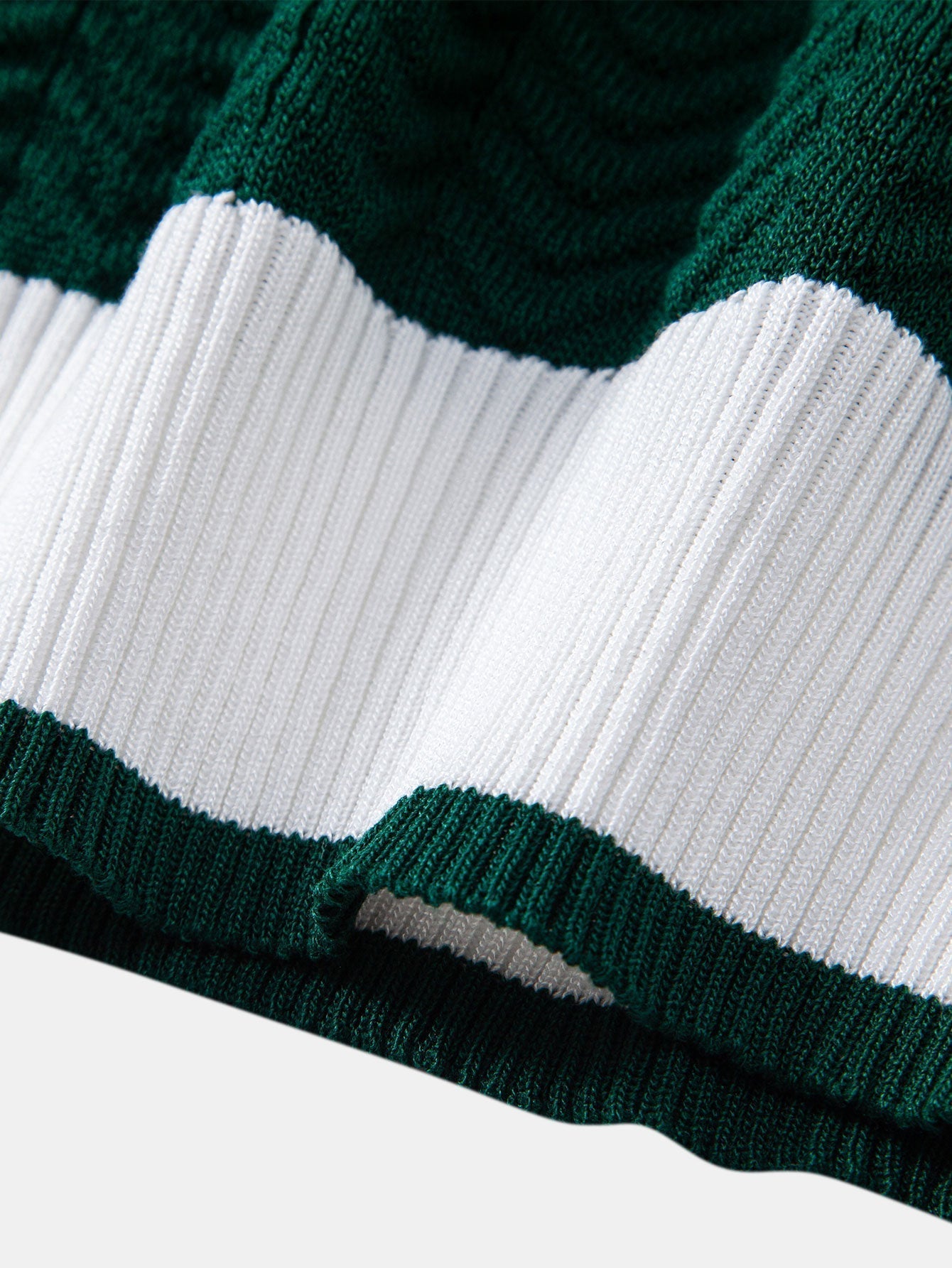 Textured Knit V-Neck Polo & Slim Fit Pants Set