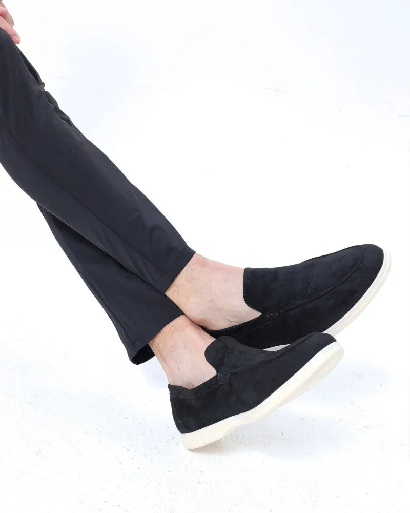 Suede Leather Slip-On Loafers - Montaracrest