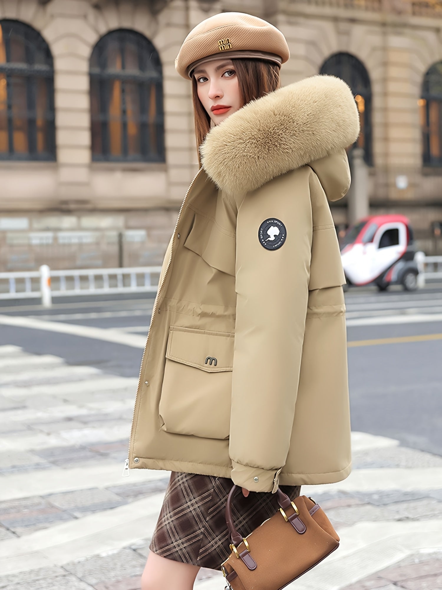 Chloe | Utility Faux-Fur Collar Parka Jacket