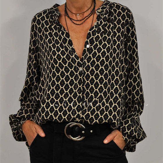 Antonia | Graceful Patterned Long-Sleeve