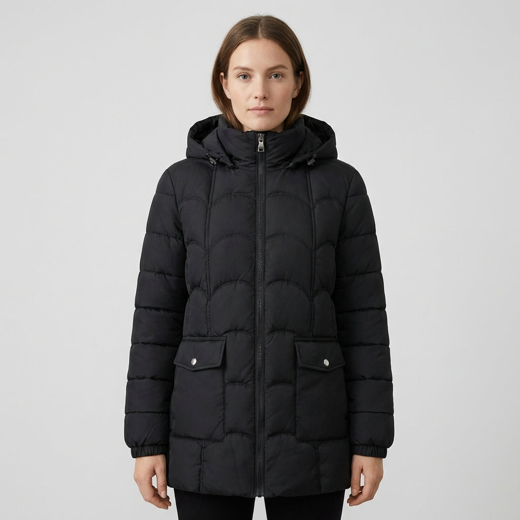 Eleanor | Sculpted Belted Hood Puffer Jacket