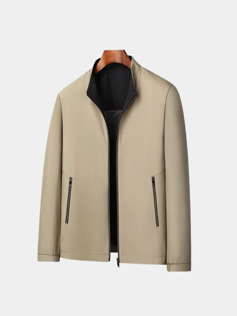 Montaracrest Giacca Lucien Zip jas with front zipper and stylish design, shown on a hanger.
