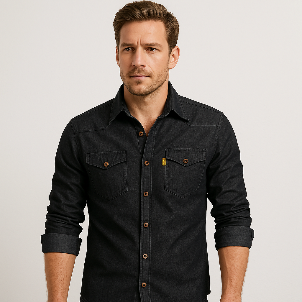 Stylish Slim Fit Denim Shirt