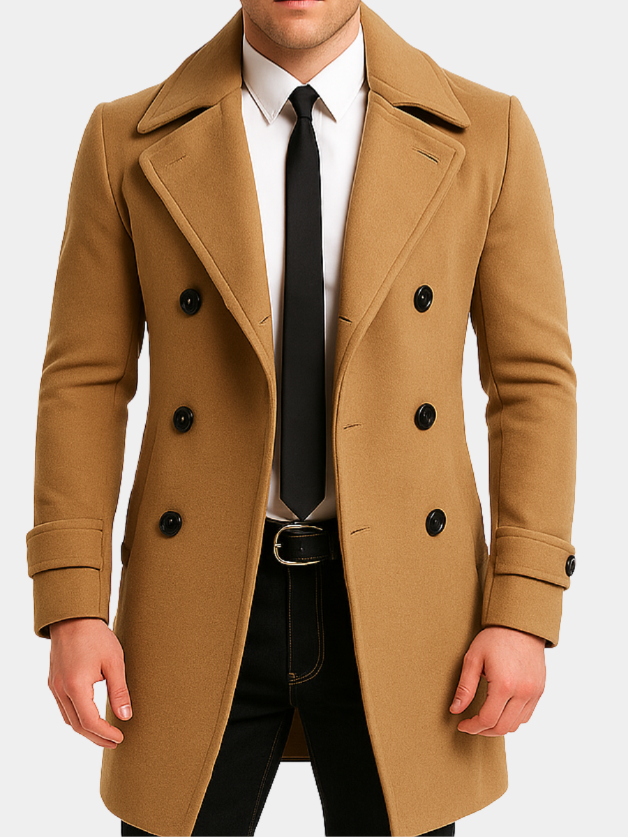 Double-Breasted Wool Coat