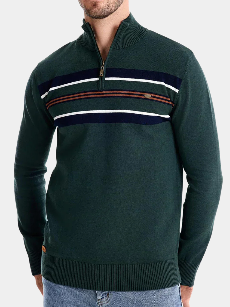 Striped Soft Cotton Sweater - Montaracrest