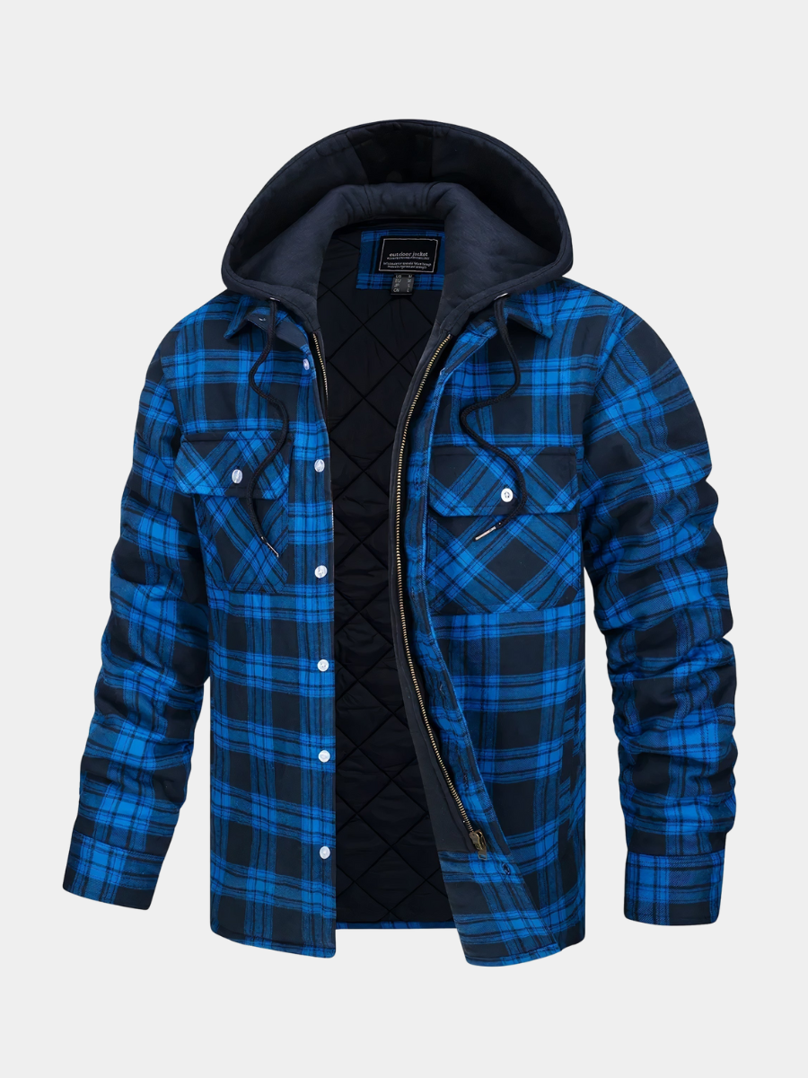 Checked Hooded Jacket