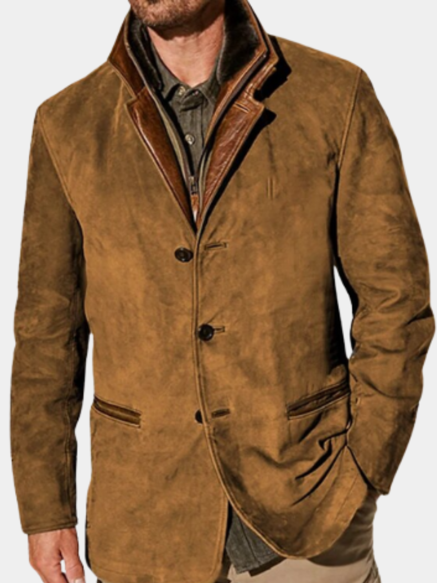 Vintage Straight Collar Jacket