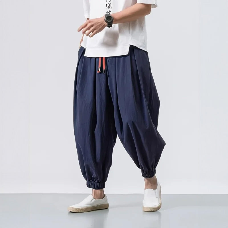 Relaxed Fit Oversized Cotton Pants - Montaracrest