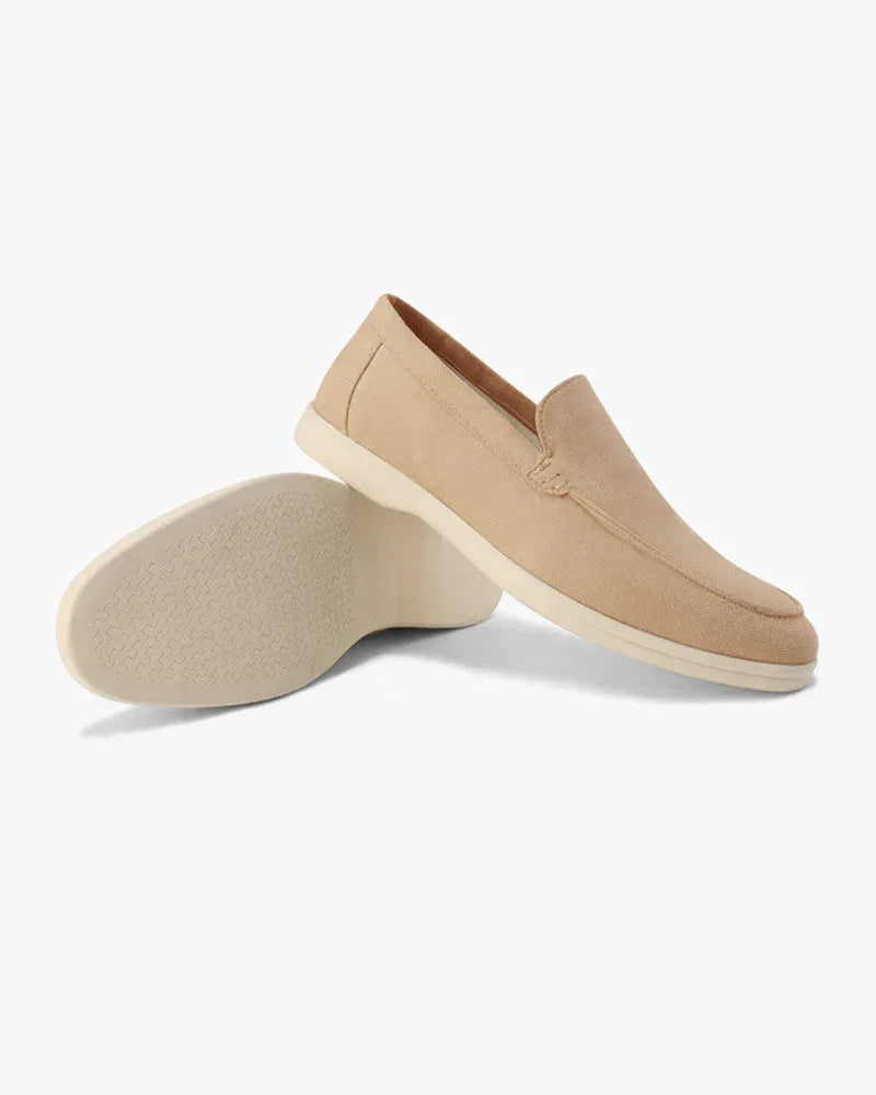 Suede Leather Slip-On Loafers - Montaracrest