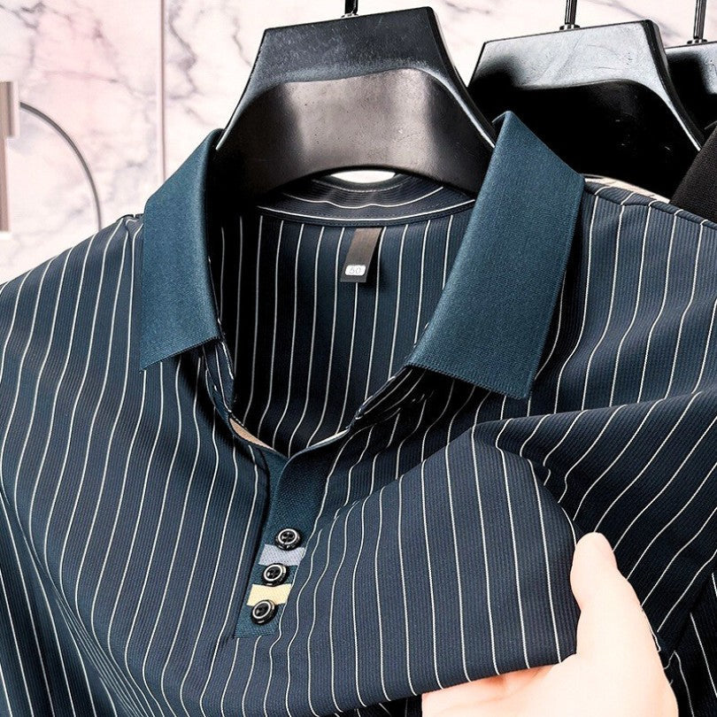 Refined Striped Polo Shirt