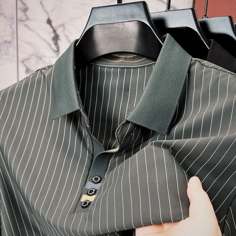 Refined Striped Polo Shirt