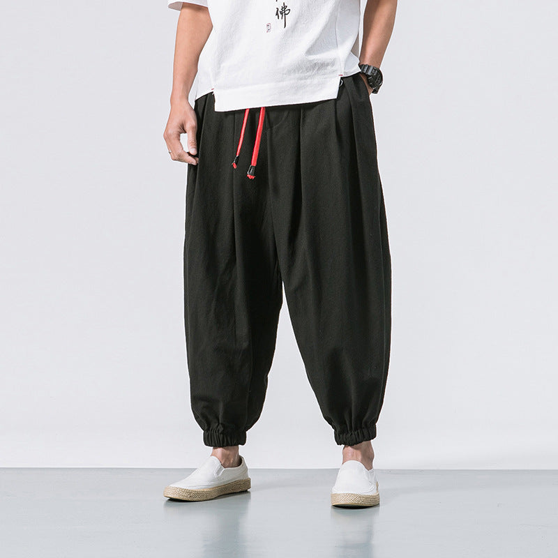 Relaxed Fit Oversized Cotton Pants - Montaracrest