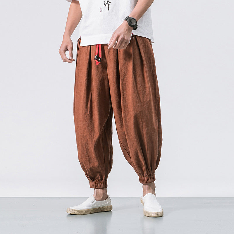 Relaxed Fit Oversized Cotton Pants - Montaracrest