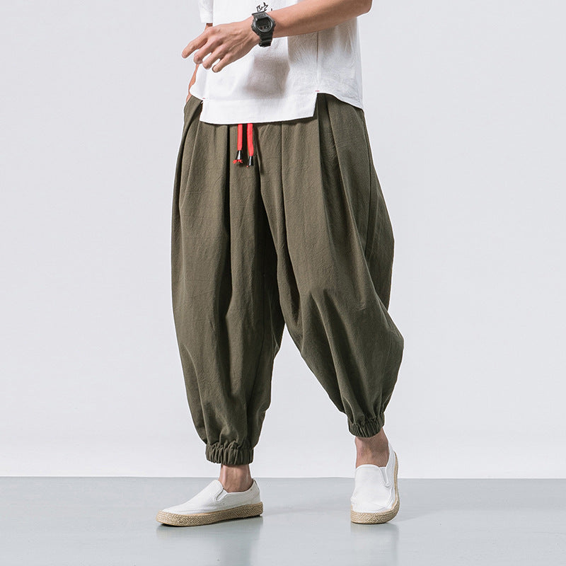 Relaxed Fit Oversized Cotton Pants - Montaracrest