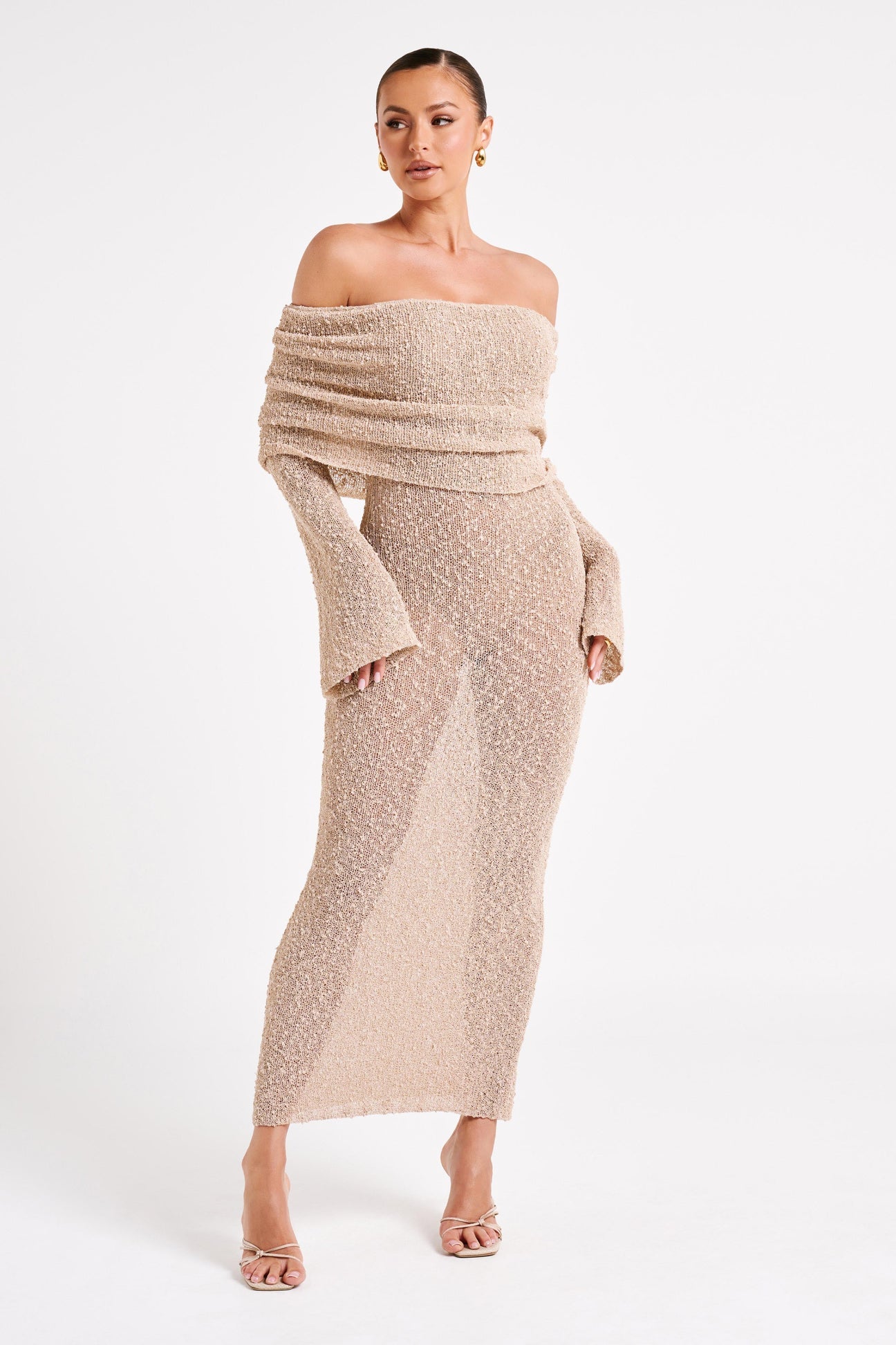 Ivory Drape Gown - Montaracrest