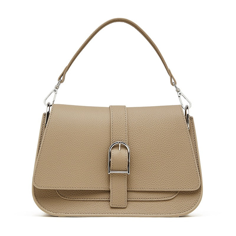 Borsa a tracolla minimalistica in vera pelle per pendolari