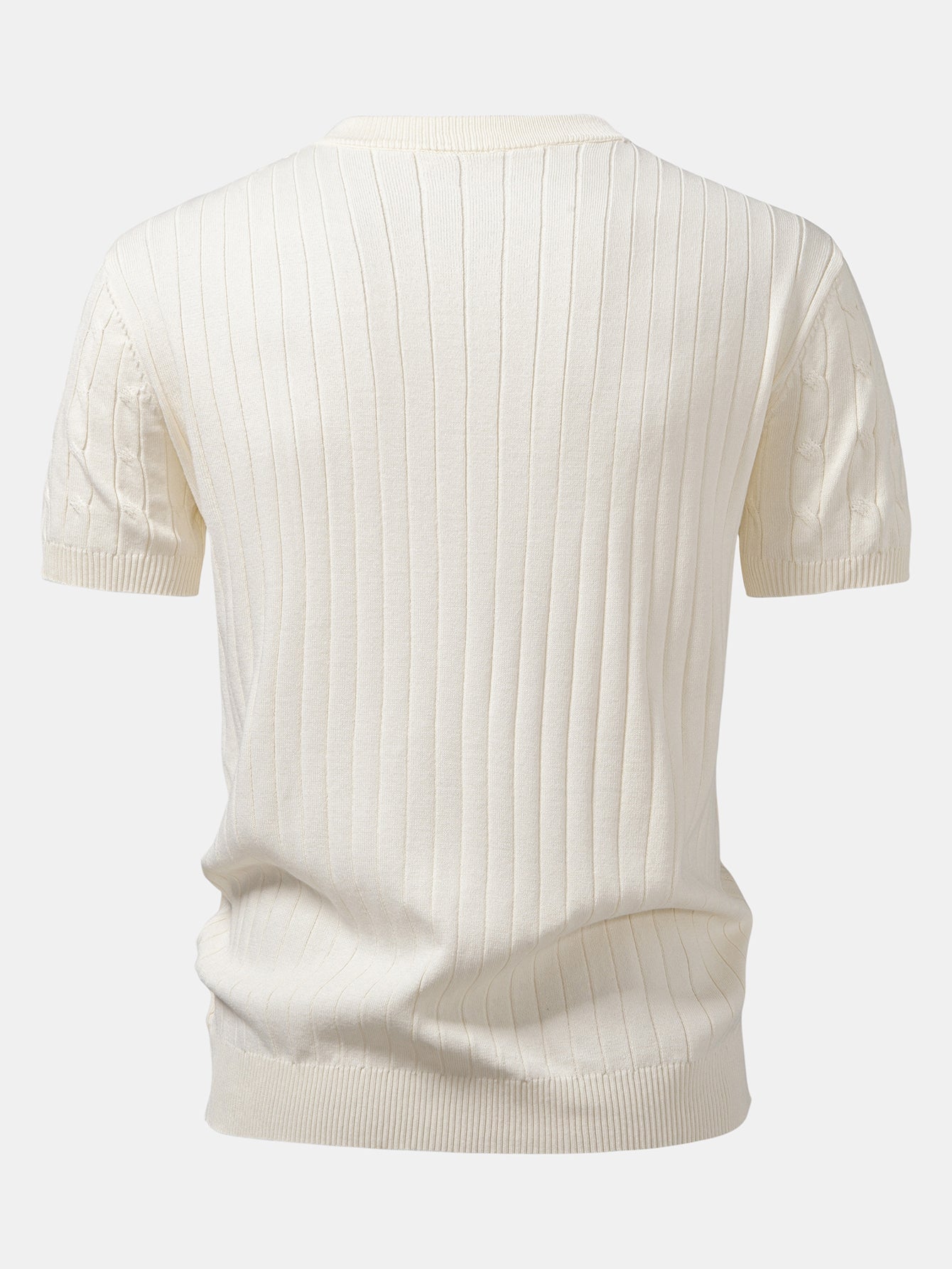 Twisted Knit Henley Shirt with Slim Fit Narrow Leg Pants - Montaracrest