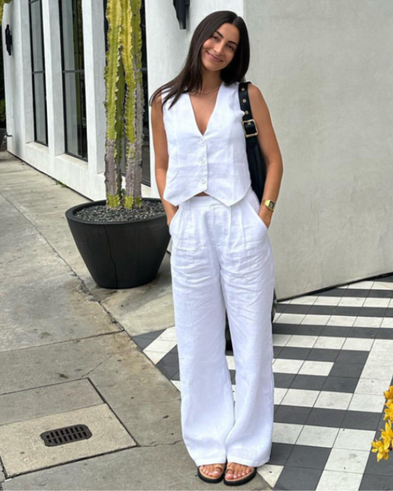 Classy Lady - Complete Linen Outfit