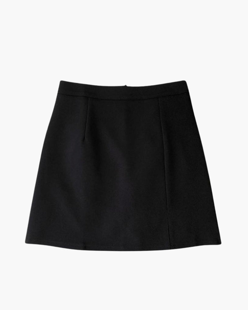 Oxford Straight-Cut Miniskirt