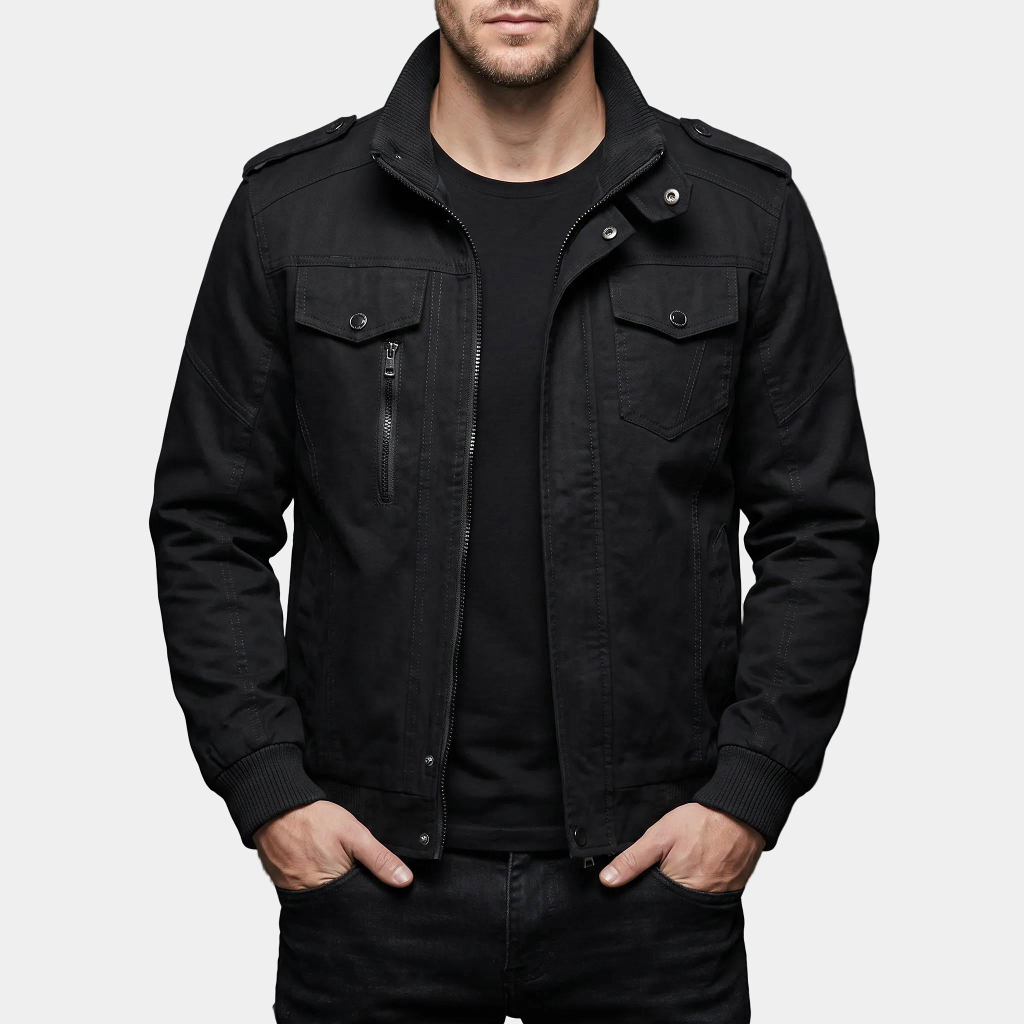 Montaracrest L'Avventuroso cotton jacket in green and black, casual outerwear with a stylish, versatile design.