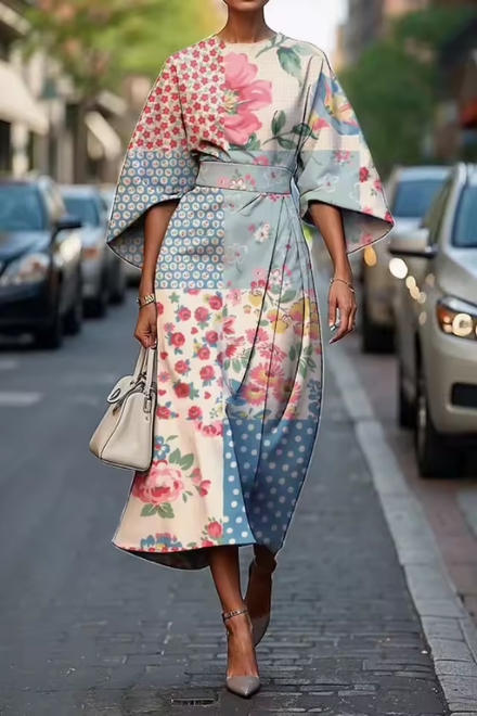 Alessia™ | Abito maxi floreale dal fascino regale - Montaracrest