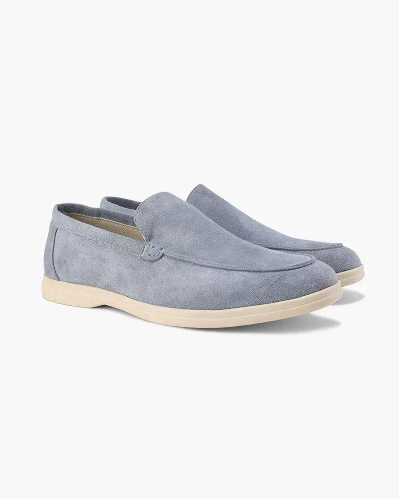 Suede Leather Slip-On Loafers - Montaracrest